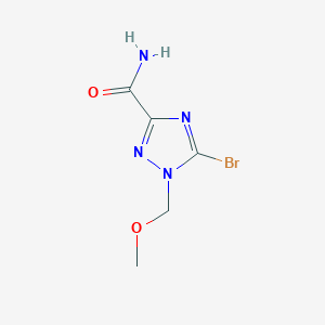 molecular formula C5H7BrN4O2 B1529109 5-Bromo-1-(methoxymethyl)-1H-1,2,4-triazole-3-carboxamide CAS No. 1858251-65-6