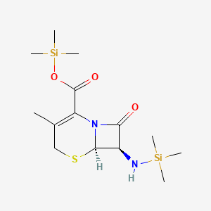 molecular formula C14H26N2O3SSi2 B15291095 Trimethylsilyl 7-(Trimethylsilylamino)-3-methyl-3-cephem-4-carboxylate 
