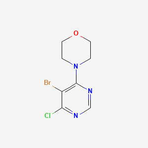 molecular formula C8H9BrClN3O B1529112 4-(5-Bromo-6-chloropyrimidin-4-yl)morpholine CAS No. 1289263-29-1