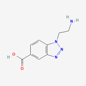 molecular formula C9H10N4O2 B1529115 1-(2-aminoethyl)-1H-benzo[d][1,2,3]triazole-5-carboxylic acid CAS No. 1955506-82-7