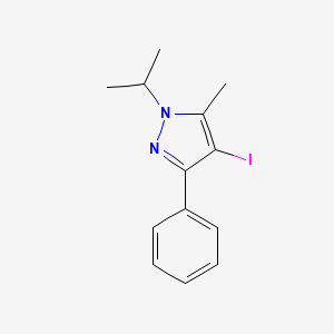 molecular formula C13H15IN2 B15291183 4-iodo-1-isopropyl-5-methyl-3-phenyl-1H-pyrazole 