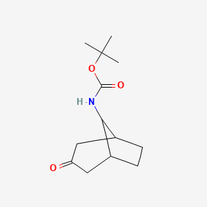 molecular formula C13H21NO3 B1529122 tert-Butyl (3-oxobicyclo[3.2.1]octan-8-yl)carbamate CAS No. 1630906-73-8