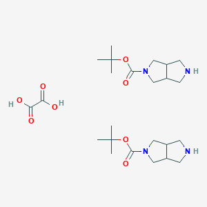 molecular formula C24H42N4O8 B1529123 tert-butyl 2,3,3a,4,6,6a-hexahydro-1H-pyrrolo[3,4-c]pyrrole-5-carboxylate;oxalic acid CAS No. 1630907-05-9