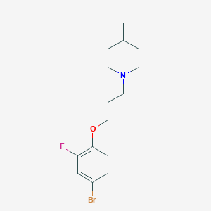 molecular formula C15H21BrFNO B1529124 1-(3-(4-Bromo-2-fluorophenoxy)propyl)-4-methylpiperidine CAS No. 1704074-42-9