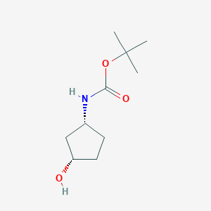 molecular formula C10H19NO3 B152913 tert-Butyl ((1R,3S)-3-hydroxycyclopentyl)carbamate CAS No. 225641-84-9