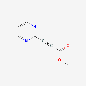 molecular formula C8H6N2O2 B15291353 Methyl 3-(pyrimidin-2-yl)prop-2-ynoate 