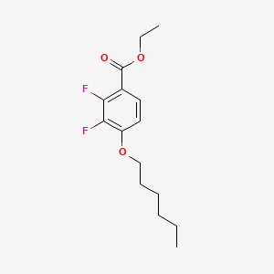 molecular formula C15H20F2O3 B15291398 Ethyl 2,3-difluoro-4-(hexyloxy)benzoate 
