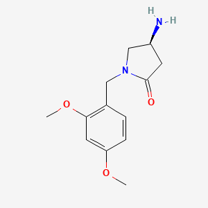 (4S)-4-amino-1-[(2,4-dimethoxyphenyl)methyl]pyrrolidin-2-one