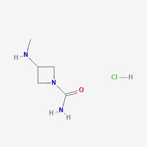 molecular formula C5H12ClN3O B15291449 3-(Methylamino)azetidine-1-carboxamide hydrochloride 
