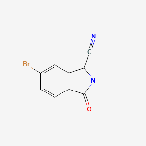 6-bromo-2-methyl-3-oxo-2,3-dihydro-1H-isoindole-1-carbonitrile