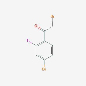 molecular formula C8H5Br2IO B1529157 2,4'-Dibromo-2'-iodoacetophenone CAS No. 1261792-29-3