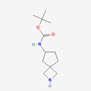 molecular formula C12H22N2O2 B1529159 tert-butyl N-{2-azaspiro[3.4]octan-6-yl}carbamate CAS No. 1638761-24-6