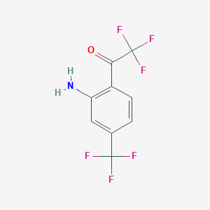 molecular formula C9H5F6NO B1529169 1-(2-Amino-4-(trifluoromethyl)phenyl)-2,2,2-trifluoroethanone CAS No. 1448858-61-4