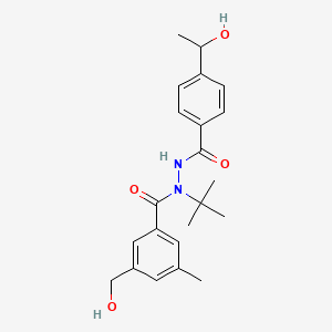 molecular formula C22H28N2O4 B15291694 N-(tert-Butyl)-N'-(4-(1-hydroxyethyl)benzoyl)-3-(hydroxymethyl)-5-methylbenzohydrazide 