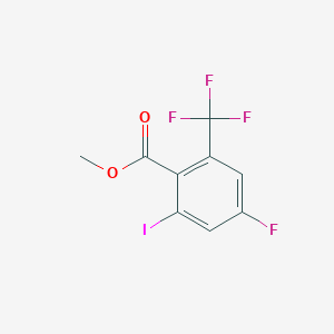 molecular formula C9H5F4IO2 B15291745 methyl 4-fluoro-2-iodo-6-(trifluoromethyl)benzoate 