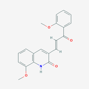 molecular formula C20H17NO4 B15291777 8-Methoxy-3-[(1E)-3-(2-methoxyphenyl)-3-oxo-1-propen-1-yl]-2(1H)-quinolinone 