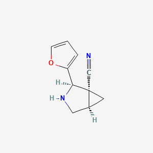 molecular formula C10H10N2O B15291889 rac-(1R,2R,5R)-2-(furan-2-yl)-3-azabicyclo[3.1.0]hexane-1-carbonitrile 