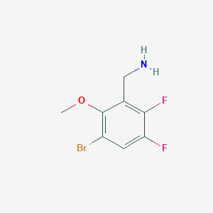molecular formula C8H8BrF2NO B15291914 3-Bromo-5,6-difluoro-2-methoxybenzylamine 