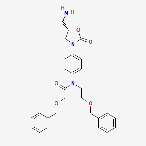 molecular formula C28H31N3O5 B15291980 Des-(5-Chlorothiophene-2-carboxamide) 2-(Benzyloxy)-N-(2-(benzyloxy)ethyl) Rivaroxaban Diol 