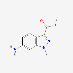 molecular formula C10H11N3O2 B1529199 Methyl 6-amino-1-methyl-1H-indazole-3-carboxylate CAS No. 1363380-69-1