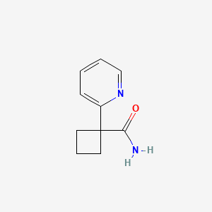 molecular formula C10H12N2O B15292013 1-(2-Pyridinyl)cyclobutanecarboxamide 