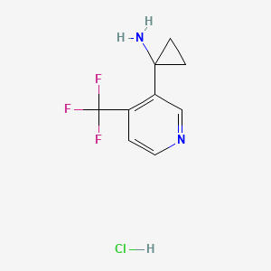 molecular formula C9H10ClF3N2 B15292035 1-[4-(Trifluoromethyl)-3-pyridyl]cyclopropanamine hydrochloride 