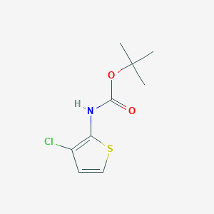 molecular formula C9H12ClNO2S B1529205 tert-butyl N-(3-chlorothiophen-2-yl)carbamate CAS No. 1934522-73-2