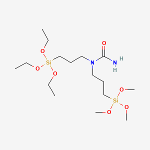 molecular formula C16H38N2O7Si2 B15292112 N-3-(Triethoxysilylpropyl)-N-3-(trimethoxysilyl-propyl)urea 