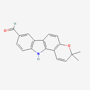 molecular formula C18H15NO2 B15292123 Murrastinine C 