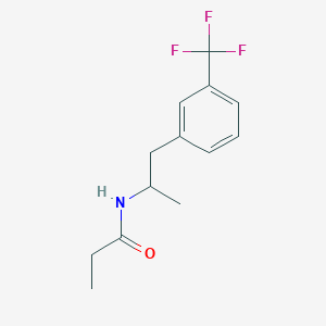 molecular formula C13H16F3NO B15292233 N-(alpha-Methyl-m-trifluoromethylphenethyl)propionamide CAS No. 21215-52-1