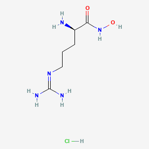 molecular formula C6H16ClN5O2 B1529228 Amino acid hydroxamates l-arginine hydroxamate hydrochloride CAS No. 35832-00-9