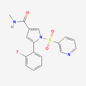 molecular formula C17H14FN3O3S B15292287 5-(2-Fluorophenyl)-N-methyl-1-(pyridin-3-ylsulfonyl)-1H-pyrrole-3-carboxamide 