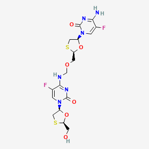 molecular formula C17H20F2N6O6S2 B15292326 Asymmetric Methylene Conjugated Emtricitabine Dimer 