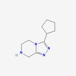 3-cyclopentyl-5H,6H,7H,8H-[1,2,4]triazolo[4,3-a]pyrazine
