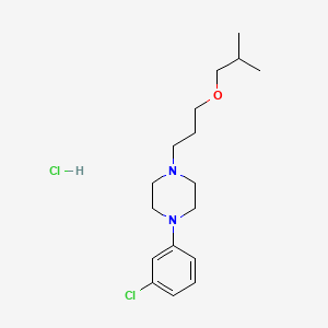 molecular formula C17H28Cl2N2O B15292364 1-(3-Chlorophenyl)-4-(3-isobutoxypropyl)piperazine hydrochloride 