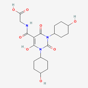 molecular formula C19H27N3O8 B15292379 Daprodustat Bishydroxylated Metabolite 