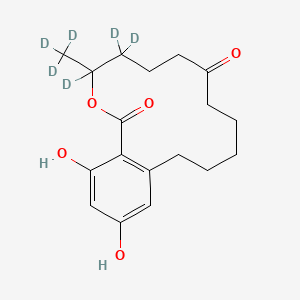 molecular formula C18H24O5 B15292396 rac Zearalanone-d6 