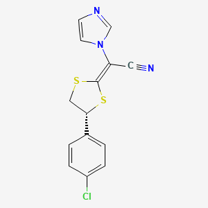 molecular formula C14H10ClN3S2 B15292414 (E)-2'-DeschloroLuliconazole 