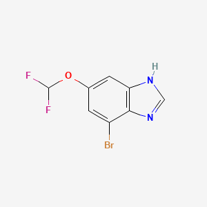 molecular formula C8H5BrF2N2O B15292423 4-bromo-6-(difluoromethoxy)-1H-benzimidazole 
