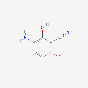 molecular formula C7H5FN2O B15292466 3-Amino-6-fluoro-2-hydroxybenzonitrile 