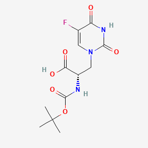 molecular formula C12H16FN3O6 B15292473 N-tert-Butyloxycarbonyl (S)-(-)-5-Fluorowillardiine 