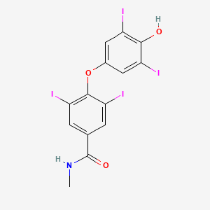 molecular formula C14H9I4NO3 B15292477 T4-FormicAcid-N-methylamide 
