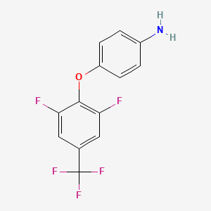 molecular formula C13H8F5NO B15292489 4-[2,6-Difluoro-4-(trifluoromethyl)phenoxy]aniline 