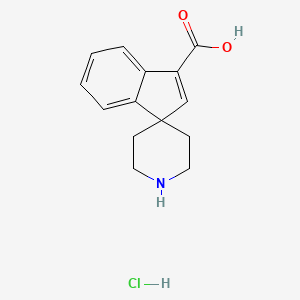 molecular formula C14H16ClNO2 B15292509 Spiro[indene-1,4'-piperidine]-3-carboxylic acid hydrochloride 