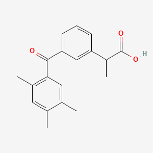 molecular formula C19H20O3 B15292537 rac-2',4',5'-Trimethyl Ketoprofen 