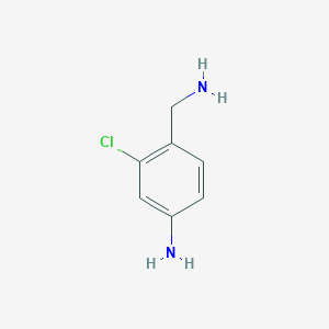 molecular formula C7H9ClN2 B1529259 4-(Aminomethyl)-3-chloroaniline CAS No. 400721-75-7