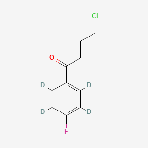 molecular formula C10H10ClFO B15292592 4-Chloro-4'-fluorobutyrophenone-d4 