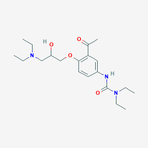 molecular formula C20H33N3O4 B15292598 3-[3-Acetyl-4-[(2RS)-3-(diethylamino)-2-hydroxypropoxy]phenyl]-1,1-diethylurea CAS No. 2727065-34-9