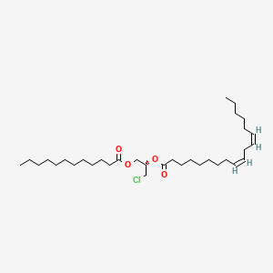 molecular formula C33H59ClO4 B15292743 1-Lauroyl-2-linoleoyl-3-chloropropanediol 