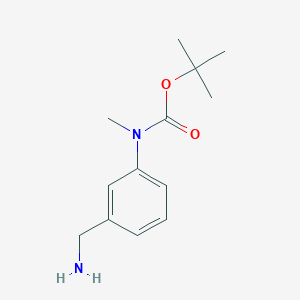 molecular formula C13H20N2O2 B1529281 (3-Aminomethyl-phenyl)-methyl-carbamic acid tert-butyl ester CAS No. 1187929-50-5